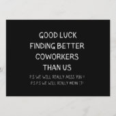 Menu Collègue quittant Coworker Quitter Funny New Job (Devant)