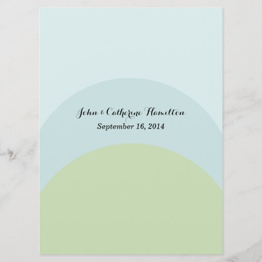 Menu Colorful Modern Custom Wedding (Dos)