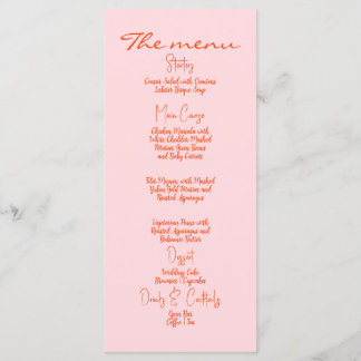 Menu Colorful Whimsical Vintage Handwritten Style