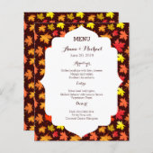 MENU Colors of Autumn Wedding (Voorkant / Achterkant)