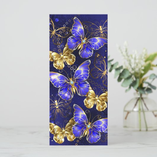 Menu Composition avec papillons Sapphire (Debout devant)