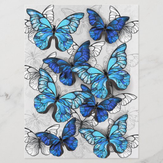 Menu Composition des White and Blue Butterflies (Devant)