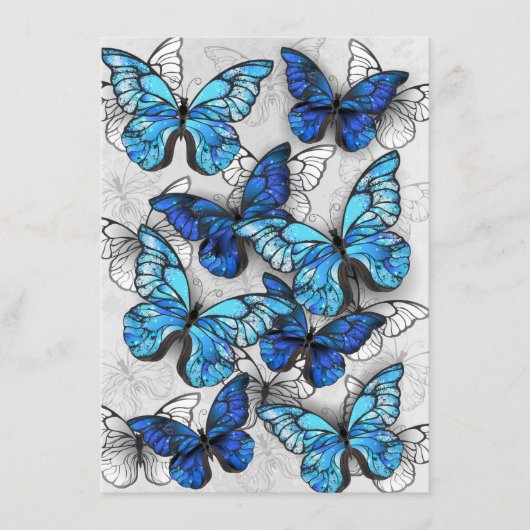 Menu Composition des White and Blue Butterflies (Devant)