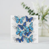 Menu Composition des White and Blue Butterflies (Debout devant)