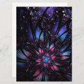 Menu Conception Abstraite des fleurs fractales. (Devant / Derrière)