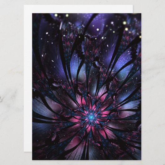 Menu Conception Abstraite des fleurs fractales. (Devant / Derrière)