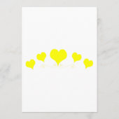 Menu Conception de mariage Cœurs Jaunes (Dos)