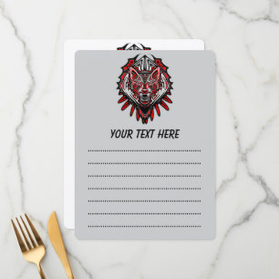 Menu Conception de totem tribal Haida Loup