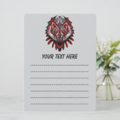 Menu Conception de totem tribal Haida Loup (Debout devant)