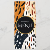 Menu Conception d'événements modernes sur le thème safa (Devant)