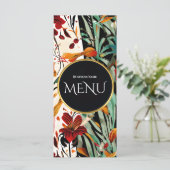 Menu Conception Élégante de Mariage Botanique Florale T (Debout devant)