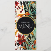 Menu Conception Élégante de Mariage Botanique Florale T (Devant)
