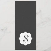 Menu Conception noire et blanche élégante simple (Dos)