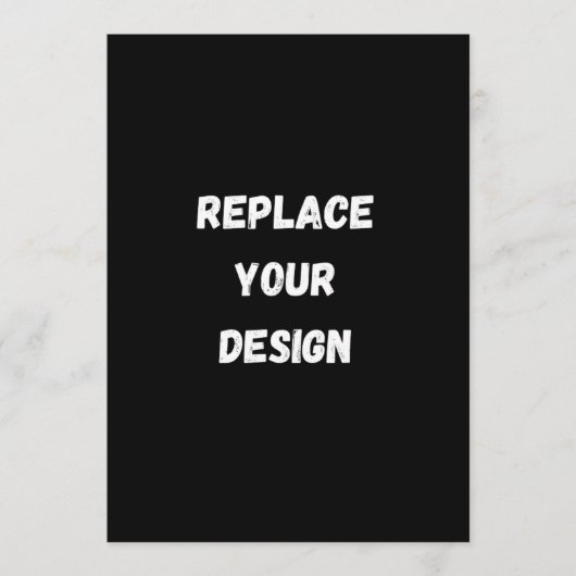 Menu Conception noire personnalisée Ajouter une photo o (Devant)