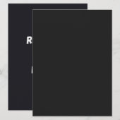 Menu Conception simple noire personnalisée Ajouter une (Devant / Derrière)