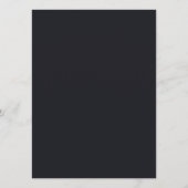 Menu Conception simple noire personnalisée Ajouter une  (Dos)