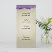 Menu Conception vintage classique | Améthyste et argent (Debout devant)