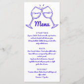 Menu Conçu à la main Quirky moderne Mariage dîner (Devant)