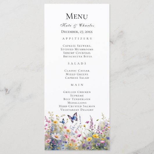 Menu Conduite Fleur sauvage (Devant)