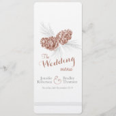 Menu Cones brown grey hiver mariage d'hiver (Devant)