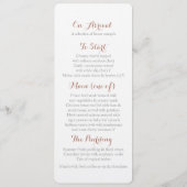 Menu Cones brown grey hiver mariage d'hiver (Dos)