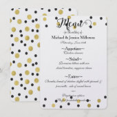 Menu Confetti Or Noir (Devant / Derrière)