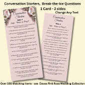 Menu Conversation Starters - Break The Ice Questions 