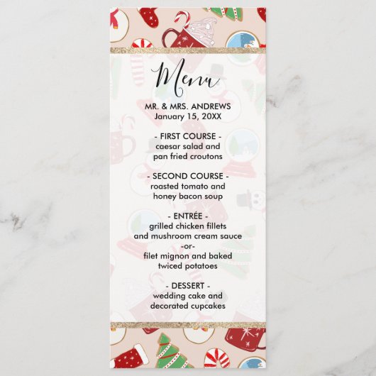 Menu Cookie Illustration Pattern (Devant)