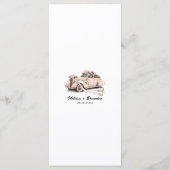 Menu Coquette Floral Blush Mariage rose (Dos)