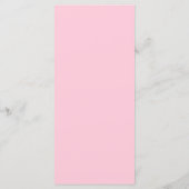 Menu Coquette rose elle noue la Fête des mariées (Dos)