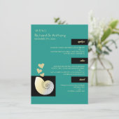 Menu Coquillage et Coeurs, Mariage plage (Debout devant)