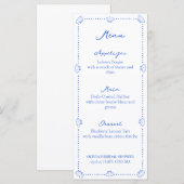 Menu Coquillages et Cloches de Mariage Réception de Mar (Devant / Derrière)