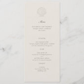Menu Coquille marine côtière classique Mariage officiel (Devant)