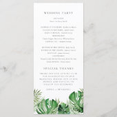 Menu CORA Tropical Beach Destination Wedding Program (Dos)