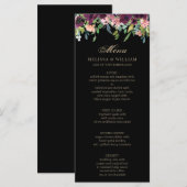 Menu Corail de Bourgogne Mariage noir (Devant / Derrière)