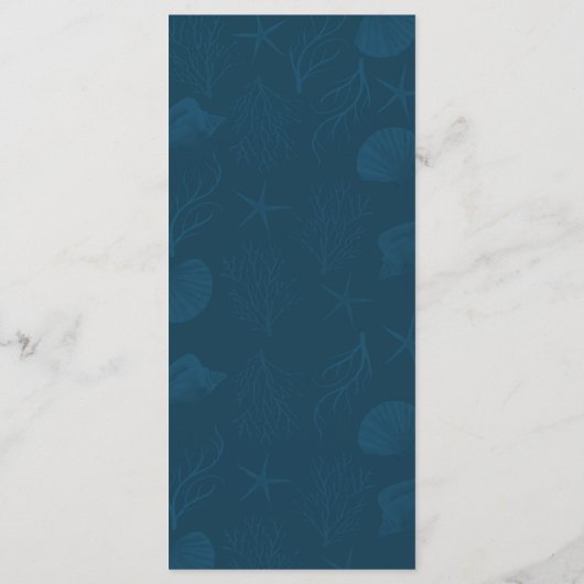 Menu Corail tropical | Sous Le Mariage De La Mer (Dos)