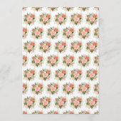 Menu Coral Red Roses with Foliage (Dos)