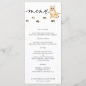 Menu Corgi chiot Chien de mariage fête (Devant)