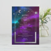 Menu Cosmétique violet Turquoise Argent Sun Moon Stars  (Debout devant)