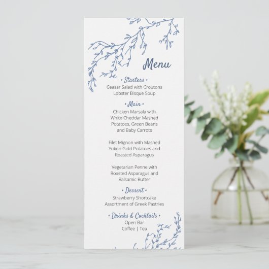 Menu Cosmos Baptism (Staand voorkant)