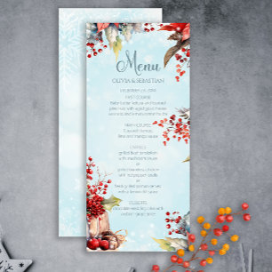 Menu Cosy Winter Rowan bouquet Mariage