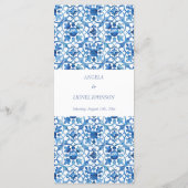 Menu Côte d'Amalfi Carreaux de citron Italie Mariage (Dos)