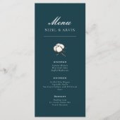 Menu Coton Moderne Vert Élégant (Devant)