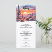 Menu Coucher de soleil désert lueur aquarelle sud-ouest (Debout devant)