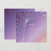 Menu Coucher de soleil élégant Diamant Toile d'araignée (Devant / Derrière)