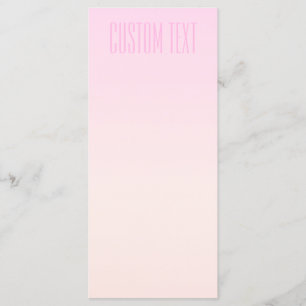 Menu Coucher de soleil ombré rose à pêche avec texte pe