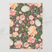 Menu Couleur florale florale couleur personnalisée (Dos)