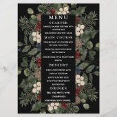 Menu Couleur gras Floral couple photo mariage (Devant)