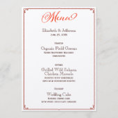 Menu Couleurs automnales Calligraphie Script Mariage Me (Devant)