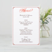 Menu Couleurs automnales Calligraphie Script Mariage Me (Debout devant)
